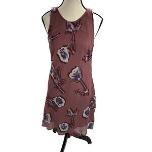 Wild Fable Womens M Sleeveless Dress Pink Floral Print Casual Summer New